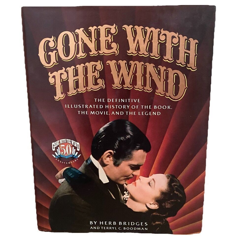 GONE WITH THE WIND 50th Anniversary Illustrated Softcover Book 1989 Movie Film